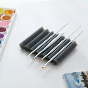 시모야마 페인트 브러시 홀더 2팩 지그재그 비누 접시 수채화 브러시용 욕실 블랙