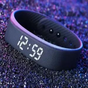진동 손목 시계 알람 밴드 팔찌 방수 디지털 스포츠 전자