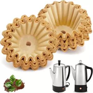 엘리트 고메 퍼콜레이터와 호환되는 퍼콜레이터 커피 필터 프레스토 6컵 6컵을 위한 200개의 천공되지 않은