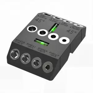 바스톰 케이블 난간 드릴 가이드 지그 - 30/45/90도 멀티 앵글 휴대용 템플릿 4가지 표준 크기 3/16인치