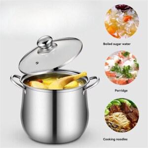 1개 스톡팟 실버 국수 호브 인덕션 오븐 냄비 라면 야외용 핫팟 조리기구