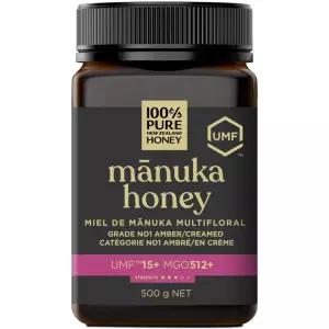 마누카 허니 UMF 15+ (MGO 512+) 100 순수 뉴질랜드 - 인증 수상 생 프리미엄 등급 17.6온스 (500g)