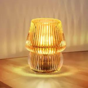 시시호카이 소형 배터리 작동식 타이머 램프 가정 장식용 무선 유리 테이블 주방 욕실 여성 생일 선물 버섯