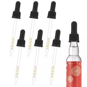 소다스트림과 호환되는 유리 드롭퍼 피펫 소다스트림 액세서리용 버블리 드롭 맛 (블랙 6Pcs)