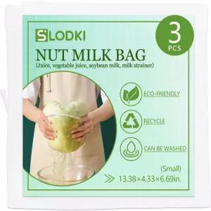 스트레인용 슬로디 치즈 천 봉지 견과류 우유 - 두유 만두 속 등 재사용 가능한 스트레인 (3 S)