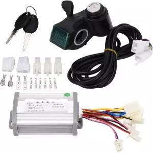 전기 자전거용 니옌 모터 속도 조절기 및 스로틀 24V 1000W 브러시 엄지 세트 자전거 스쿠터 액세서리
