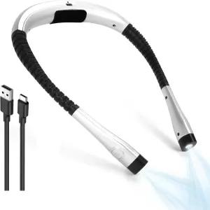 책 조명 3색 및 6밝기 LED 목 독서등 80시간 지속 충전식 램프 침대에서 읽기 뜨개질 캠핑 수리 애호가