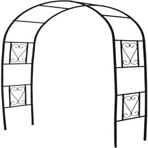 플로호버 언 퍼골라아버 실용적 가든아버 아치 식물 등반을 위한 메탈 트렐리스 아치웨이 로즈 포도 덩굴