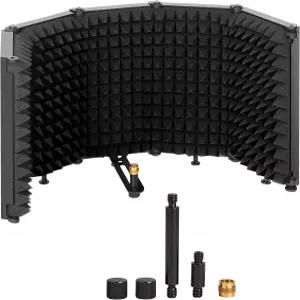 솔레이션 쉴드가 장착된 마이크 스탠드 녹음 스튜디오 팟캐스트 방송을 위한 방음 기능이 있는 접이식