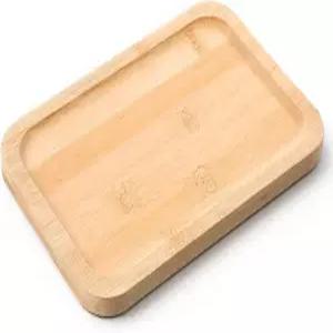 향수 양초 화장품 욕조 보관 선반 아침 식사 트레이 커피 바(8.46 x 5.9 인치)를 위한 작은 대나무