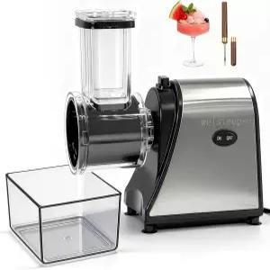 스노우 콘 기계 및 빙수 얼음 픽 앤 트레이가 있는 스테인리스 스틸 금속 디자인의 분쇄 제빙기 - 강력한