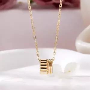 [신세계라이브쇼핑][비앤비골드] 14K 언발 버티컬 라인컷 체인 목걸이 MNN42434