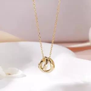 [신세계라이브쇼핑][비앤비골드] 18K 볼륨 크로스 루프 체인 목걸이 MNN42423