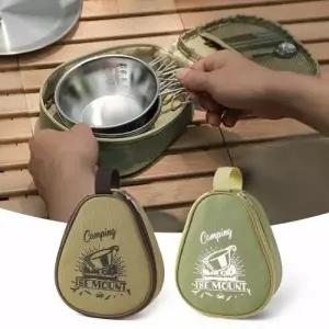 튼튼한 캠핑 식기 파우치 여행용 휴대용 식기 파우치  커트러리