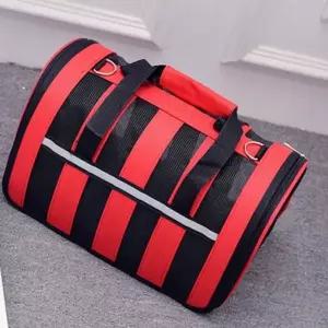 ( )애견가방 망사케리어 레드 반려견이동가방 반려견캐리어 가벼운강아지가방 소형강아지가방 아기강아지가