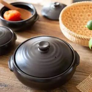 모던 내열 도자기 사원삼 뚝배기 3호 19cm 찌개 돌솥 전골 냄비 법랑