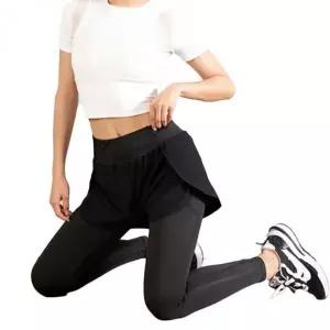 [셀러에이드]여성 9부 레깅스 반바지 일체형 운동복 헬스 하의 밴딩 바지