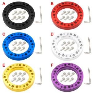 알루미늄 자동차 스티어링 휠 허브 어댑터 스페이서 패드 6 나사 포함 차량 부품 액세서리 변환 레이싱 카