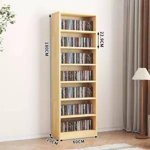 슬림형 책장 DVD장 선반 낮은 서재 수납 만화책 7단 CD