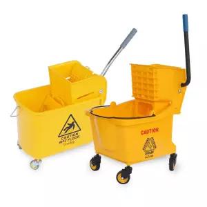 업소용 대걸레 이동식 청소 마포 세척 버킷 탈수기 압착