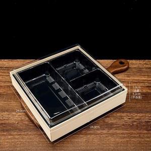 일회용 초밥 도시락 포장 일식집 테이크아웃 50세트 160 우드 나무