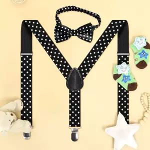 땡땡이 어린이 멜빵 블랙 주니어멜빵 아동멜빵 유아멜빵 패션멜빵