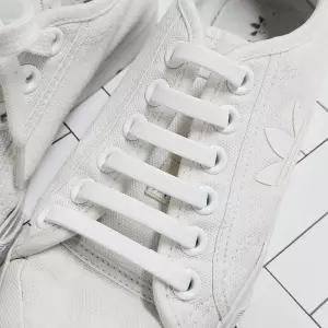 실리콘 신발끈 화이트 운동화끈 무 없는 구두끈 신발밴드