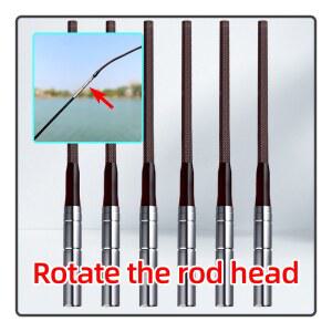 빙어초릿대 10 낚싯대 교체 엔드 헤드 강력한 땋은 밧줄 낚시 액세서리와 회전 가능한 스테인레스 스틸