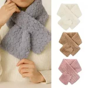 부드러운 인조털 쁘띠 목도리 고리형 미니 머플러 짧은 방한용