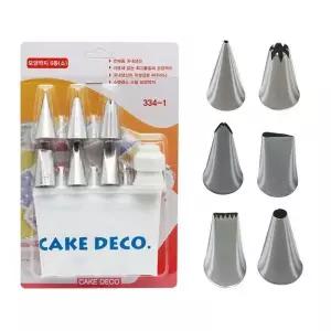 케익 모양깍지 커플러 짤주머니 소형 6종셋