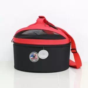 [반려] 강아지 타원 이동가방 버건디 1P 애견 교통 캐리어