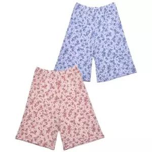 [마이모노샵][마이모노샵] 중년여성 잠옷바지 꽃무늬 헐렁한 넉넉한 인견 7부 하의 (17254574)