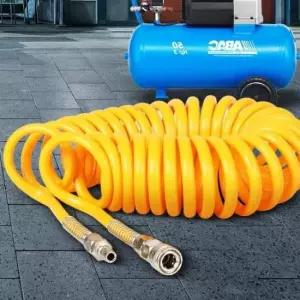 유압공구 코일에어호스 -고압 콤프레셔 연결 호수 우레탄 12mm