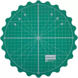 HONEYSEW 서클 로터리 커팅 매트 직경 20cm(8인치) 모든 테이블 보호 보드용 퀼트 원단 재봉 퀼팅 프로젝트