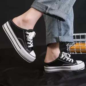 인기상품 여성 캔버스 운동화 키높이 통굽 뮬 스니커즈 블로퍼 [WFJBBIP_260320]