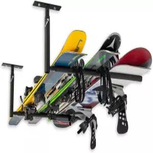 보드 조절 가능한 스키 및 스노보드 천장 랙 오버헤드 스토리지 마운트 단면 보관