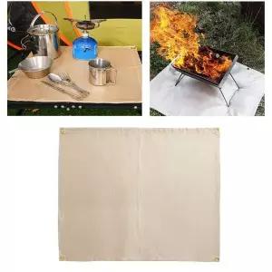 야외 야영 BBQ 취사 용품 방염천 방열 시트 M 80x60