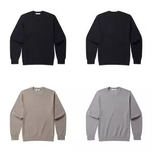 [올젠](타임스퀘어점패션관)베이직 메쉬 조직감 라운드 니트 ZBG 1ER1201 3종1택