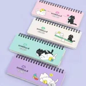 [문구] 고양이 테마 메모장 스케줄러 다이어리 8개 플래너 수첩