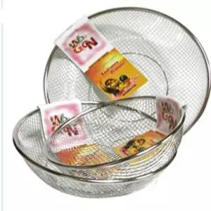 [RIZPICK]스테인리스 야채 바구니 과일 보관함 낮은 디자인 다용도 스탠드