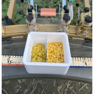 투인원 떡밥그릇 민물 낚시 떡밥통 미끼 밑밥 통 그릇 붕어 중층 내림 바닥