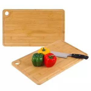 [RIZPICK]나무도마 뱀부 손잡이 대나무 사각 도마 - 대
