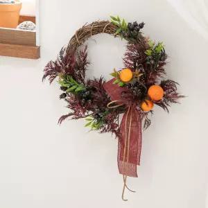 마로니에 조화 꽃 리스 벽장식 리치단감 25cm 인테리어 가을 소품 꾸미기 교