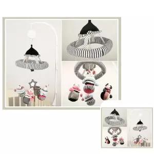 멜로디완구 봉제인형 도형 신생아 흑백모빌 딸랑이 아기 오르골포함