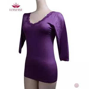 [마이모노샵][마이모노샵] 촉감좋은 중년여성 컬러 레이스 7부 내복 내의 상의 속옷 (17254834)