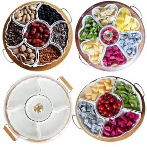 구절판그릇 플레이팅접시 카페 예쁜 반찬 나눔 디저트 플레이팅 그릇