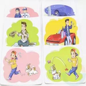 굿마켓 상황전개 학습카드(왜) 스토리카드 유아언어발달 유아학습도구