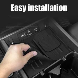 현대 싼타페 MX5 2024용 호환 차량용 호환 무선 충전 실리콘 패드 중앙 제어 휴대폰 폰 미끄럼 방지