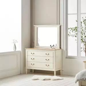 [무료배송] 클래식 엔틱가구 카렌 520 원목 엔틱 수납 서랍 화장대 거울 세트