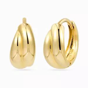 14K 소프트 볼륨 링귀걸이